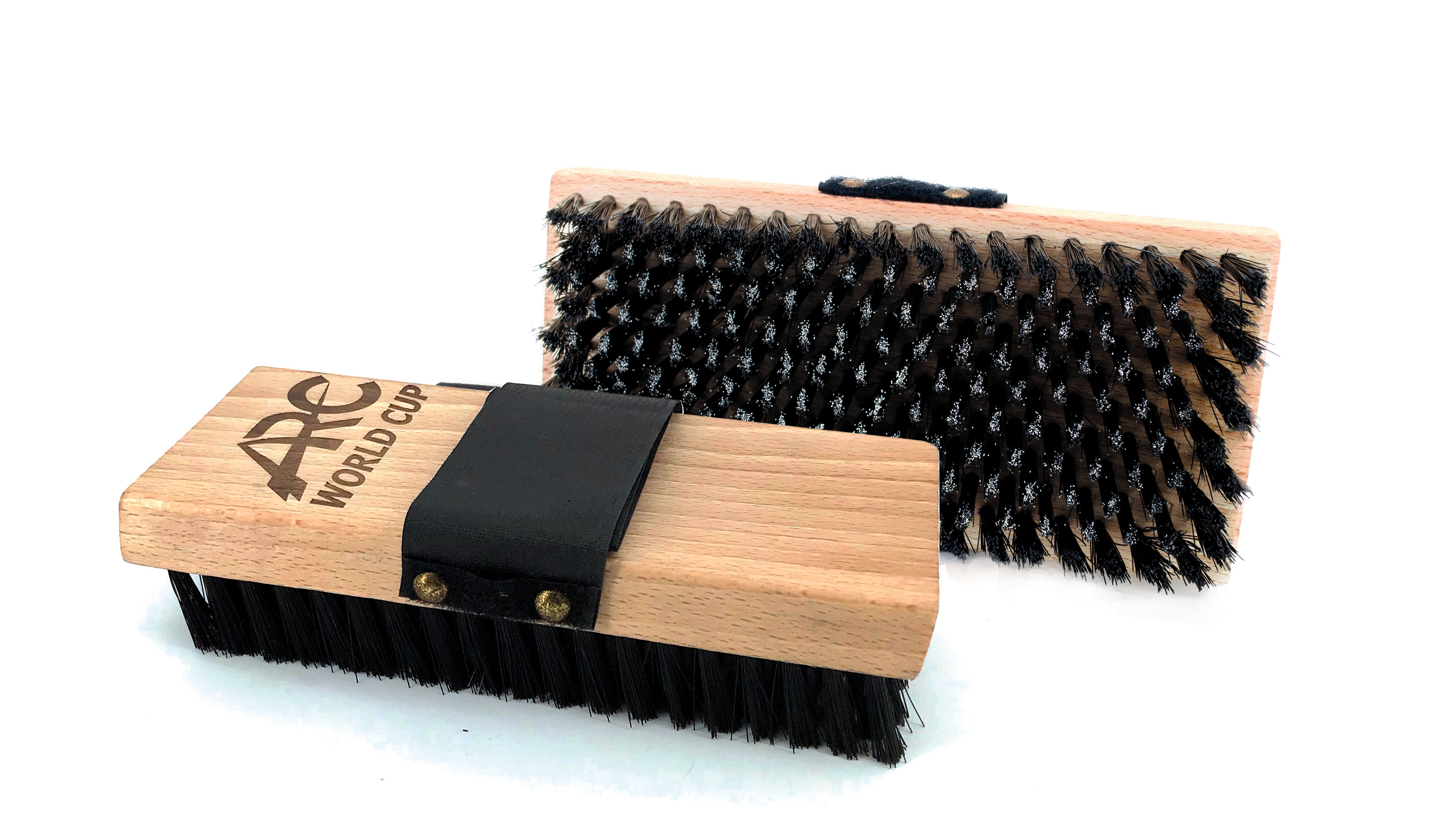 Handbürste 2.5 tempered steel - Angled wires - Black nylon containment loop
